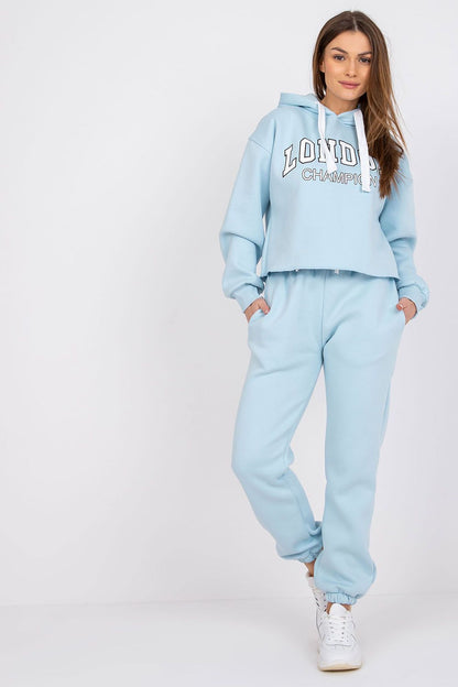 Ex Moda tracksuit set displayed flat, highlighting the superior cotton blend fabric and urban design, ideal for sophisticated casual outings.