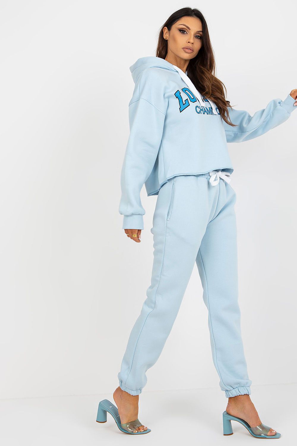 Ex Moda complete casual tracksuit set highlighting the fine cotton blend material, ideal for upscale urban styling.