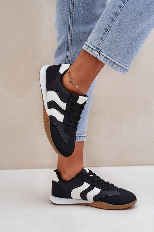 Elegant eco leather sneakers for women by Step In Style, showcasing a stylish rounded toe design and traditional lacing, perfect for casual elegance.