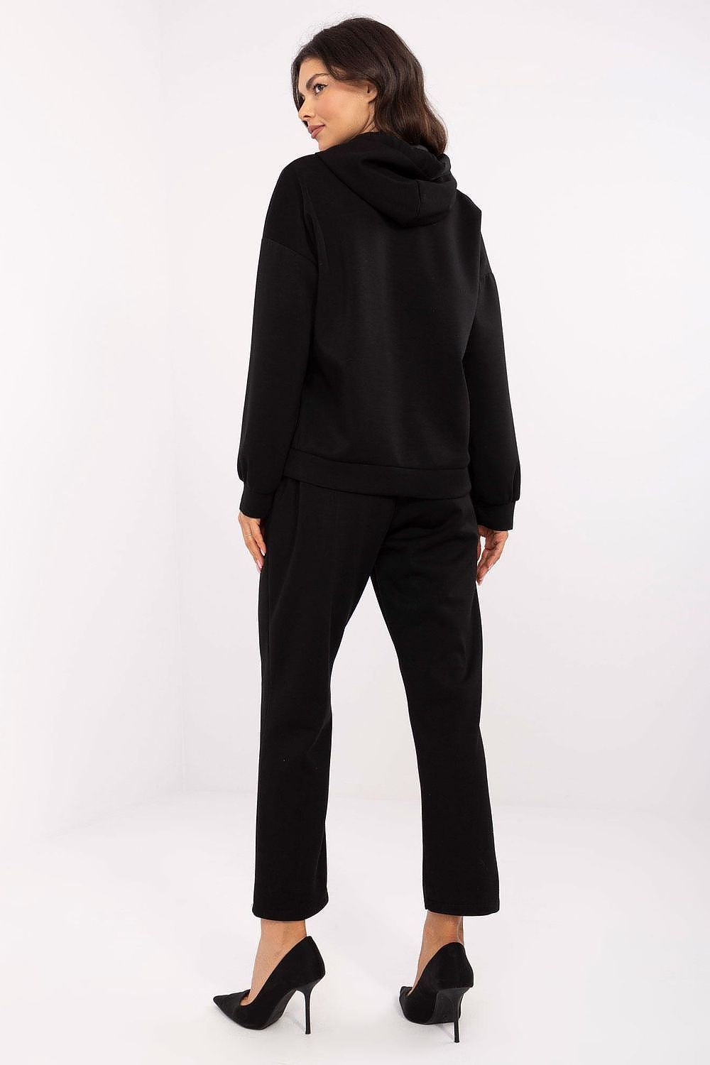 Image of Italy Moda melange grey sweat suit set, perfect blend of style and comfort for contemporary casual wear.