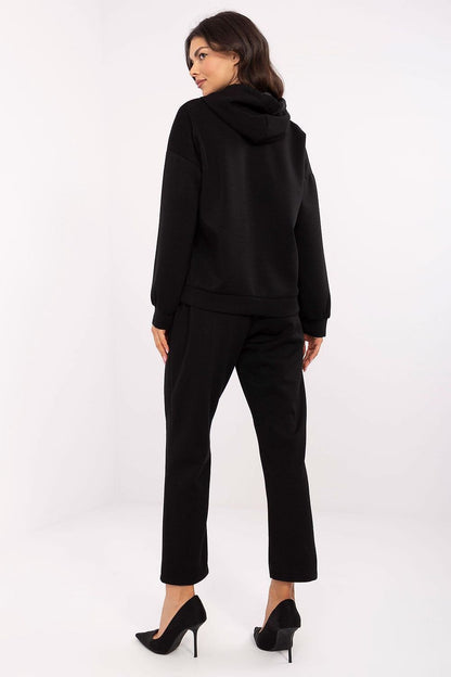 Image of Italy Moda melange grey sweat suit set, perfect blend of style and comfort for contemporary casual wear.