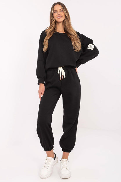 Italy Moda women's luxurious casual tracksuit set in EU size 0, showcasing soft viscose, cotton, and elastane blend for stylish comfort.
