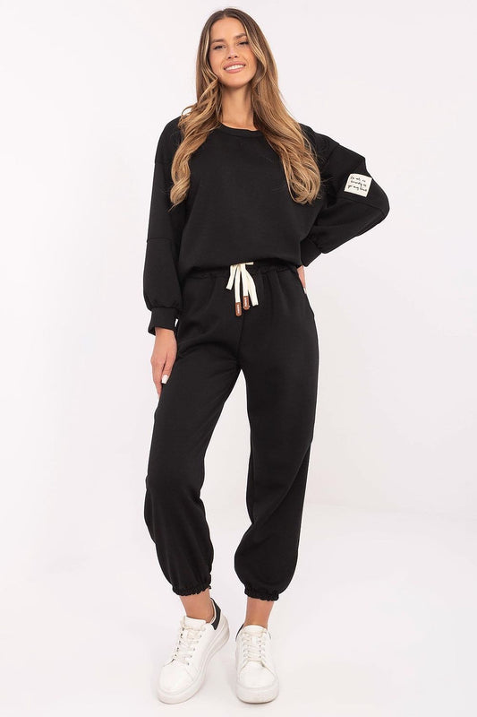 Italy Moda women's luxurious casual tracksuit set in EU size 0, showcasing soft viscose, cotton, and elastane blend for stylish comfort.