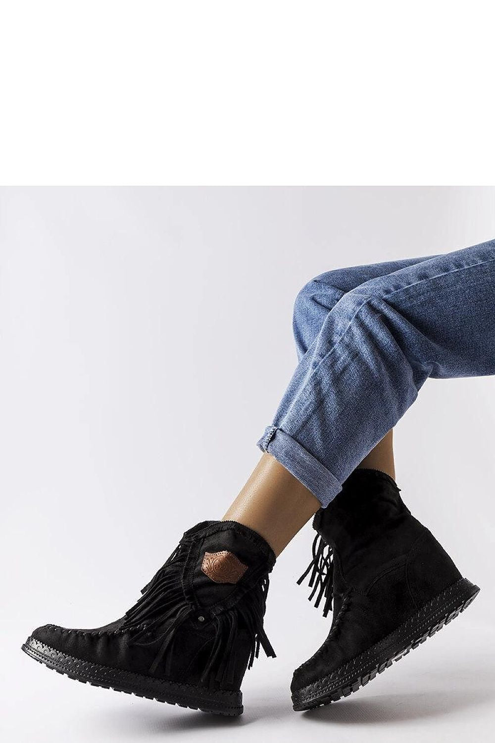 Comfortable and chic Solea Black Eco-Leather Wedge Boots designed to elevate any wardrobe for Autumn and Winter.