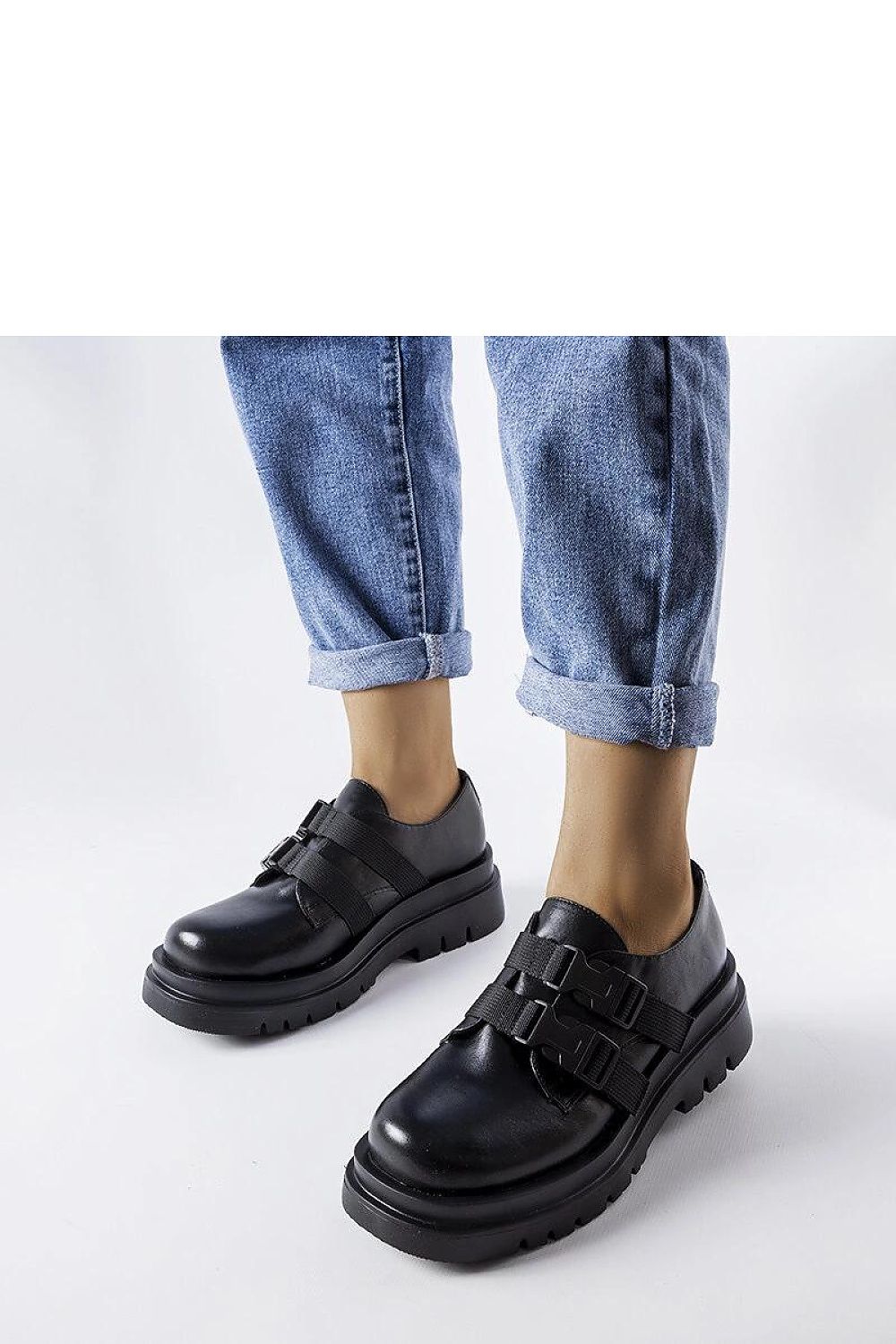 Solea Black Vegan Leather Platform Shoes Prospero - Luxurious slip-on shoes in eco-friendly leather, designed for comfort and style.