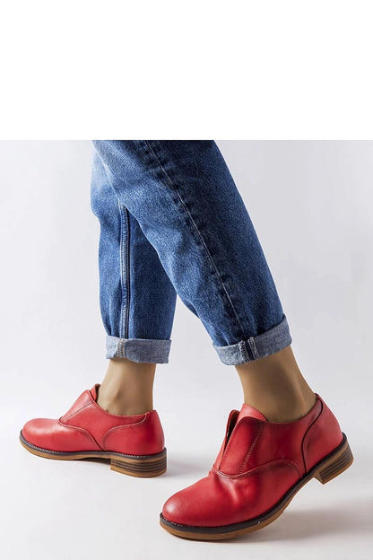 Stylish Solea Red Burdett Vegan Leather Loafers with a charming round toe, ideal for fashionable women seeking comfort and sophistication.