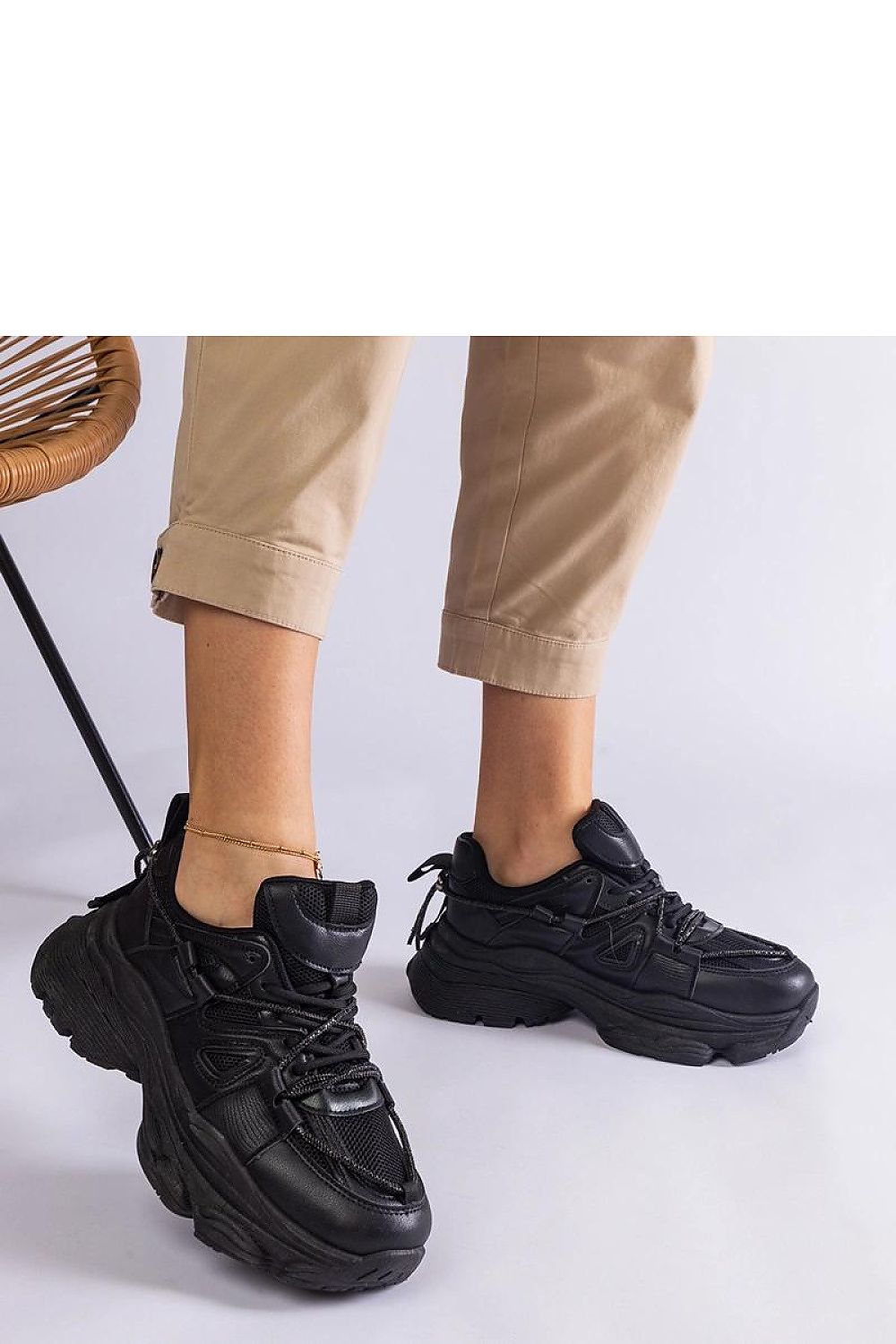 Solea Ivett Women's Black Sports Sneakers displayed in different angles, emphasising stylish comfort for an active lifestyle.