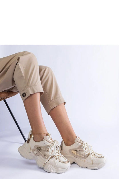 Stylish Solea Beige Sports Sneakers for women, epitomising luxury and comfort with a durable rubber sole for excellent grip.