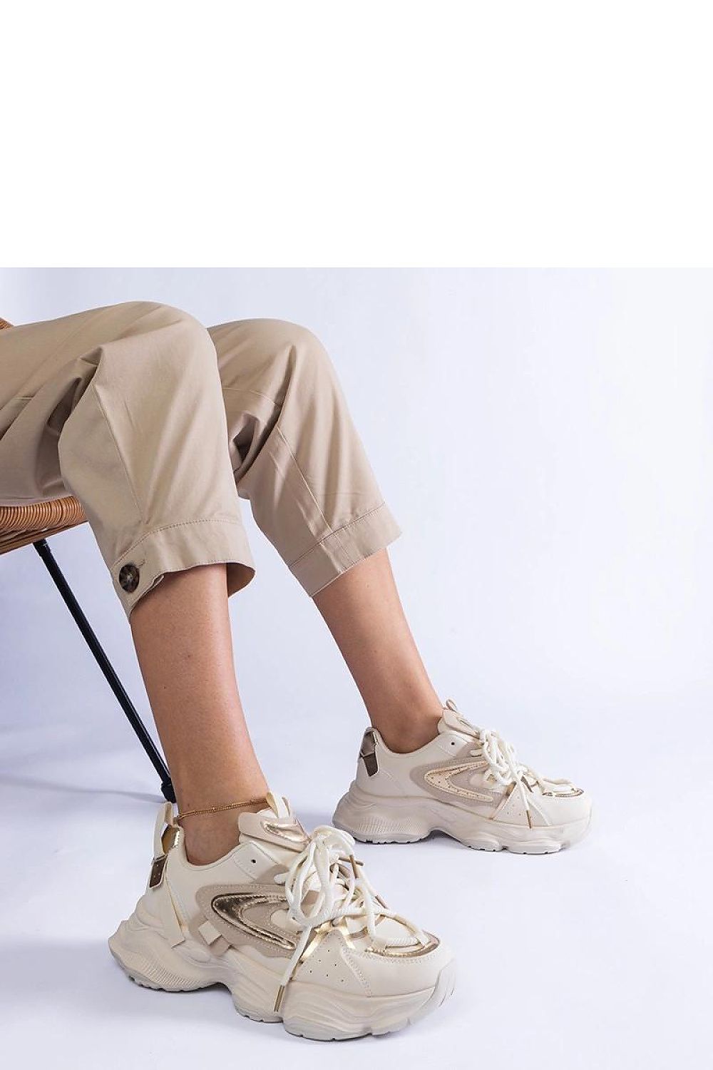 Solea Beige Women's Sports Sneakers displayed elegantly, capturing their versatility and timeless style suitable for various occasions.