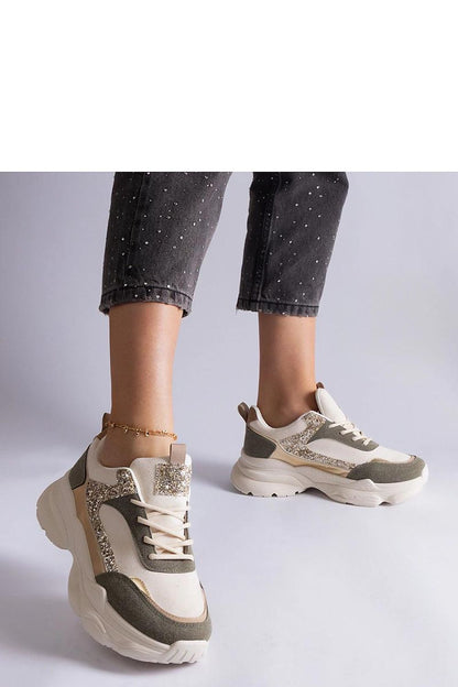 Solea Beige Lace-Up Sneakers displayed against a chic backdrop, highlighting their designer elegance and comfort.