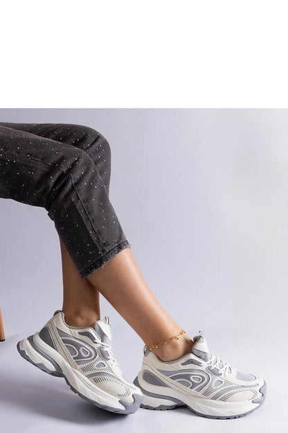 Close-up of Solea Women's Gray Sports Sneakers, highlighting the high-quality materials and lightweight construction that combine elegance with athletic functionality.