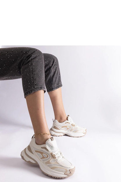 Solea Women's Gray Sports Sneakers displayed from above, highlighting the fashionable lace-up style and ergonomic design for perfect support.