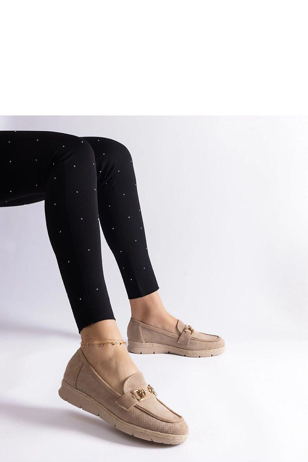 Chic Solea eco suede moccasins for women, highlighting a 4 cm heel that combines style and comfort effortlessly.