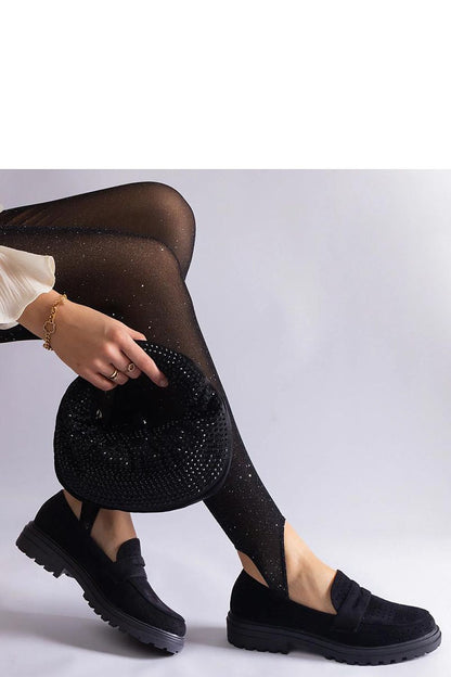 Solea Black Eco Suede Moccasins with beige synthetic sole, offering both style and comfort for warm weather.