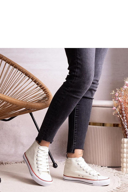 Solea White High-Top Sneakers in shiny mesh, showcasing elegant laced design perfect for luxury casual wear.