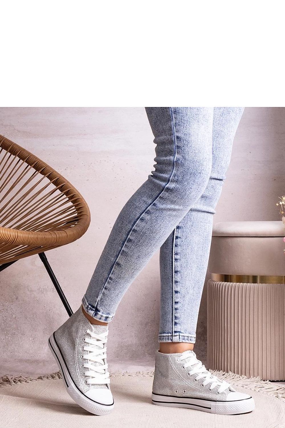 Elegant Solea White High-Top Sneakers presented on a stylish backdrop, embodying modern fashion and timeless elegance.