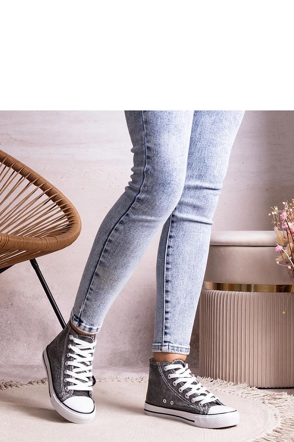 Solea high-top sneakers in glossy shine, expertly designed to elevate your wardrobe with their contemporary appeal and luxurious finish.