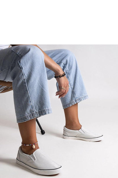 Close-up of Solea White Shiny Sneakers Lublubah, highlighting the high-quality rubber sole and chic, contemporary design.