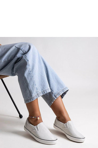 Elegant Solea White Shiny Sneakers Lublubah, featuring a luxurious slip-on design made from high-quality rubber, perfect for stylish comfort in EU sizes 36-41.