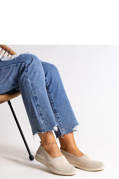 Close-up of Solea women's slip-on sneakers showcasing the luxurious fabric texture and chic beige colour, ideal for casual summer wear.