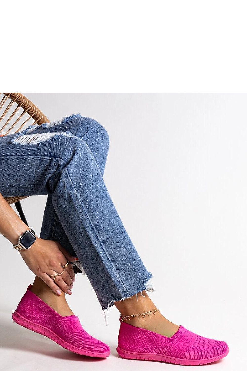 Solea Dark Pink Slip-On Sneakers Shalha for Women, showcasing a luxurious fabric design, perfect for summer elegance and comfort.