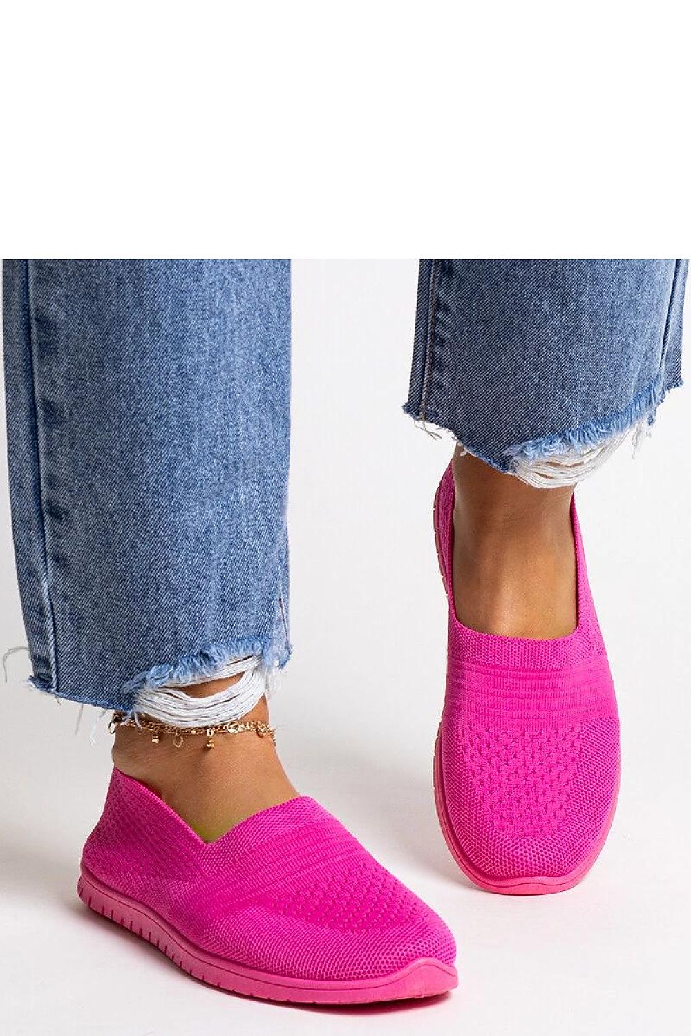 Solea Dark Pink Slip-On Sneakers Shalha displayed in a chic setting, emphasising their fashionable design and summer-ready comfort.