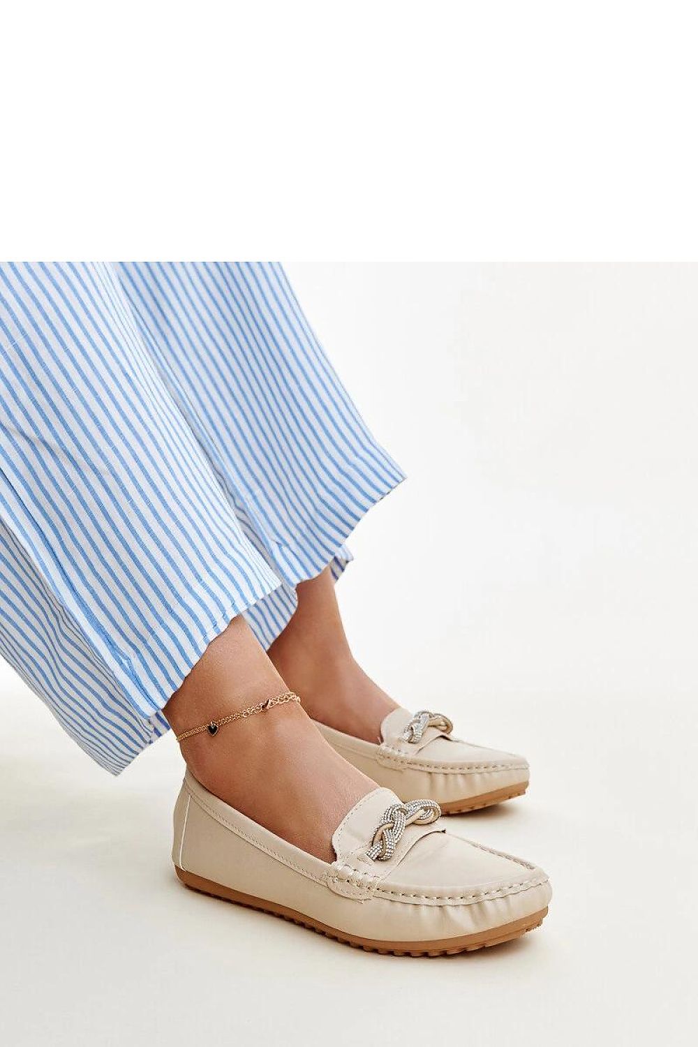 Stylish Solea eco leather moccasins in black, featuring stunning zircon accents for a modern look, perfect for any fashionable wardrobe.