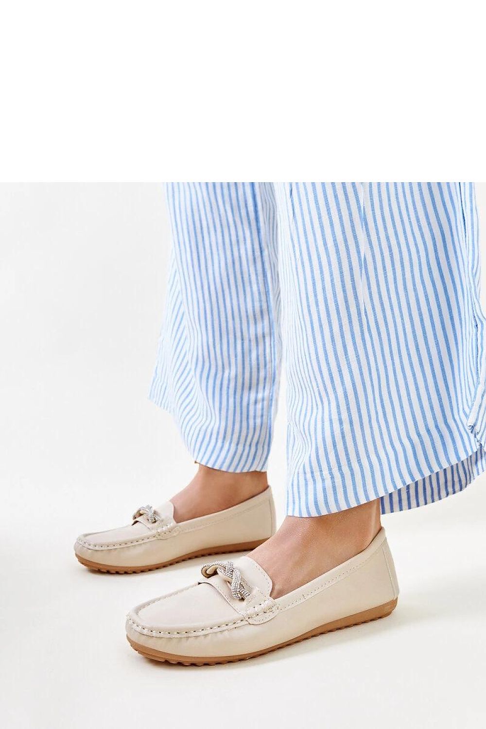 Solea luxurious black moccasins with zircon adornments, eco leather design, showcasing elegance and modern style.