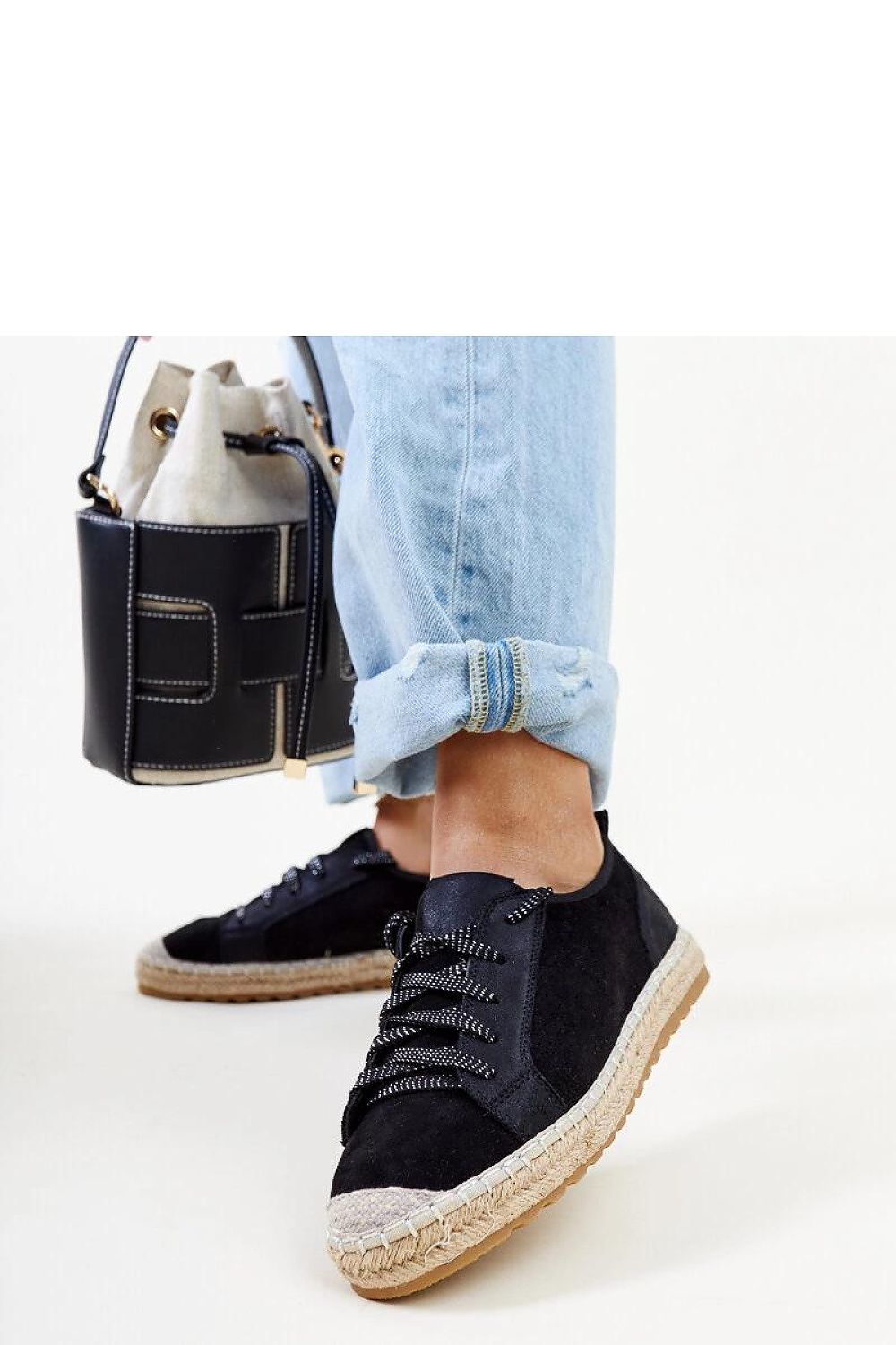 Solea Black Sporty Espadrilles for Women featuring a chic lace-up design, perfect for summer elegance.