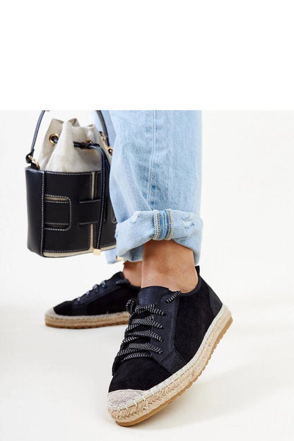 Solea Black Sporty Espadrilles for Women featuring a chic lace-up design, perfect for summer elegance.