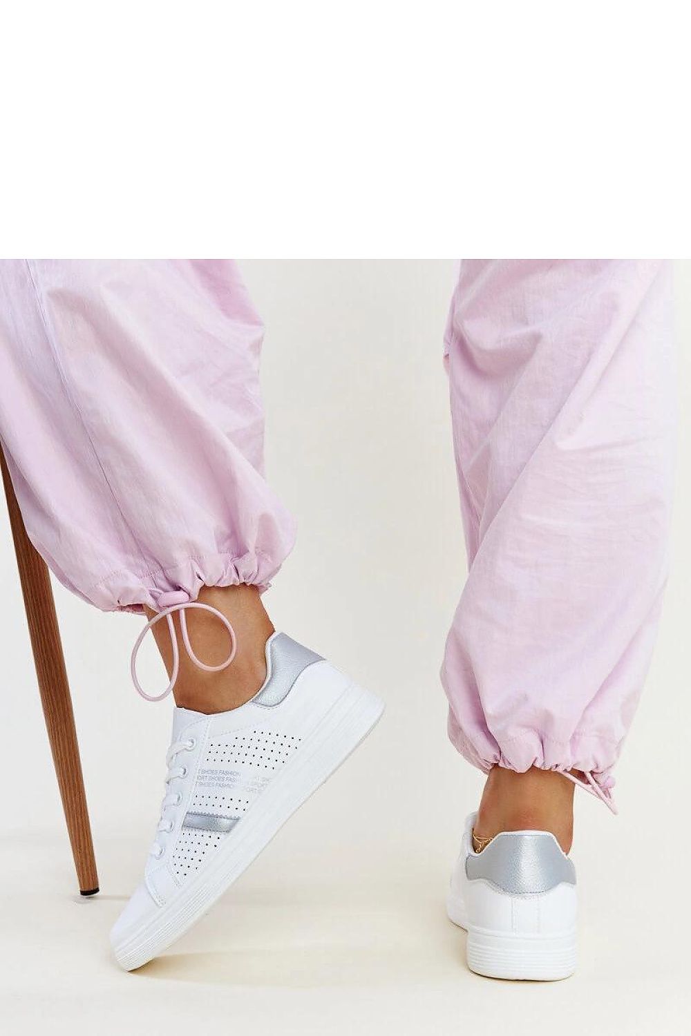 Luxurious Solea eco-leather white Berdine sneakers for women, showcasing elegant and comfortable design, perfect for Spring/Summer wear.