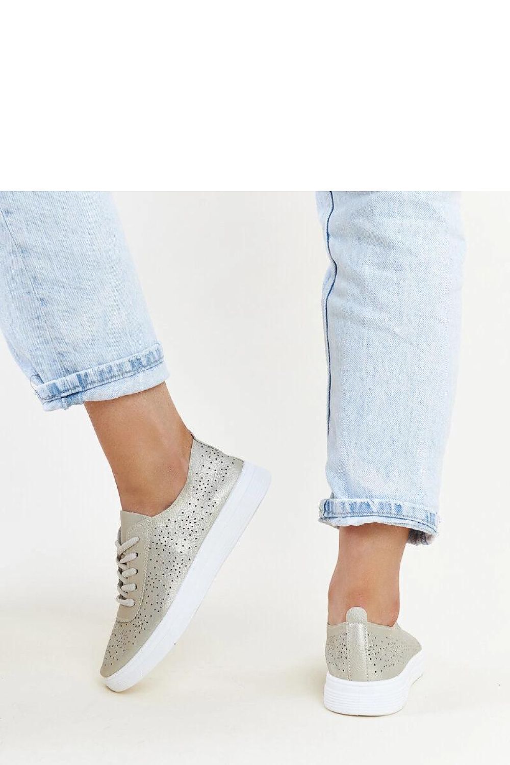 Solea Golden Eco Leather Whitley Sneakers with lace-up closure, ideal for both casual wear and special occasions.