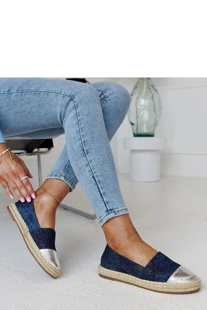 Solea stylish blue-silver Surana espadrilles, perfect summer slip-on shoes, showcasing luxury design and comfort.