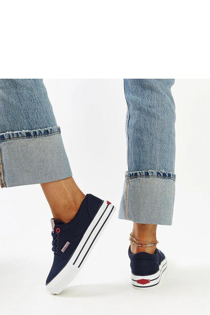 Solea navy women's sneakers with a laced closure, designed for ultimate comfort and style during spring and summer.