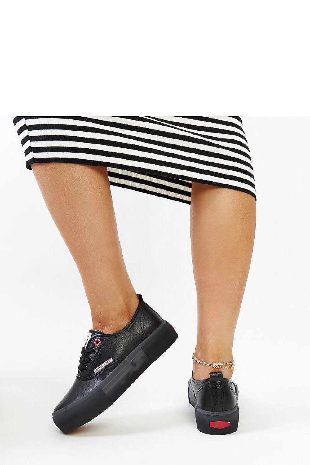 Solea Women's Black Sneakers featuring a stylish laced design and comfortable rubber sole, ideal for everyday elegance and luxury.