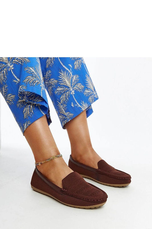 Elegant Summer Brown Fabric Loafers by Solea, featuring a slip-on design perfect for warm weather, showcasing their charming almond-shaped toes.