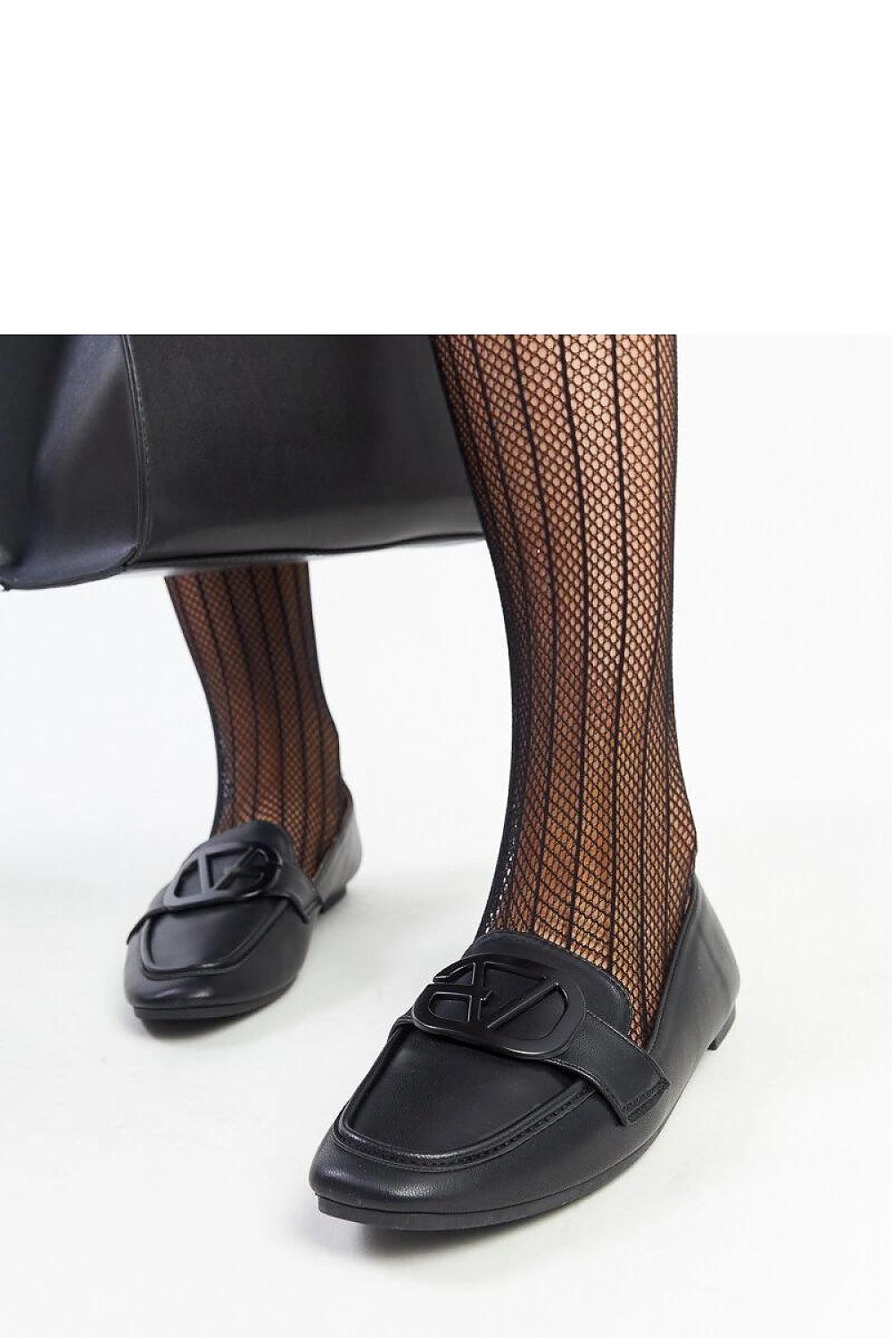 Solea black eco-leather moccasins featuring a stylish buckle, elegantly designed for both comfort and fashion, perfect for casual and special occasions.