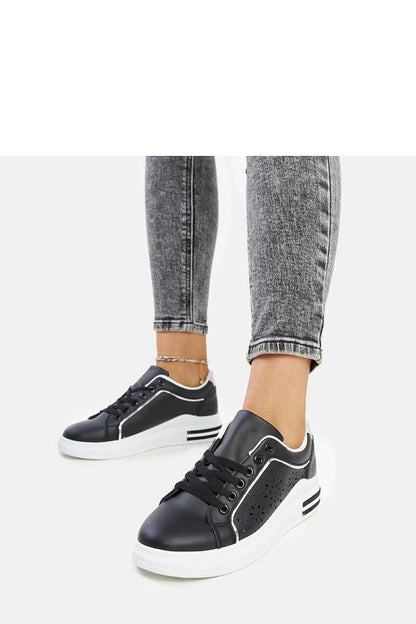 Solea Black Perforated Sneakers, a blend of comfort and luxury with a sparkling finish, designed for the fashion-forward.