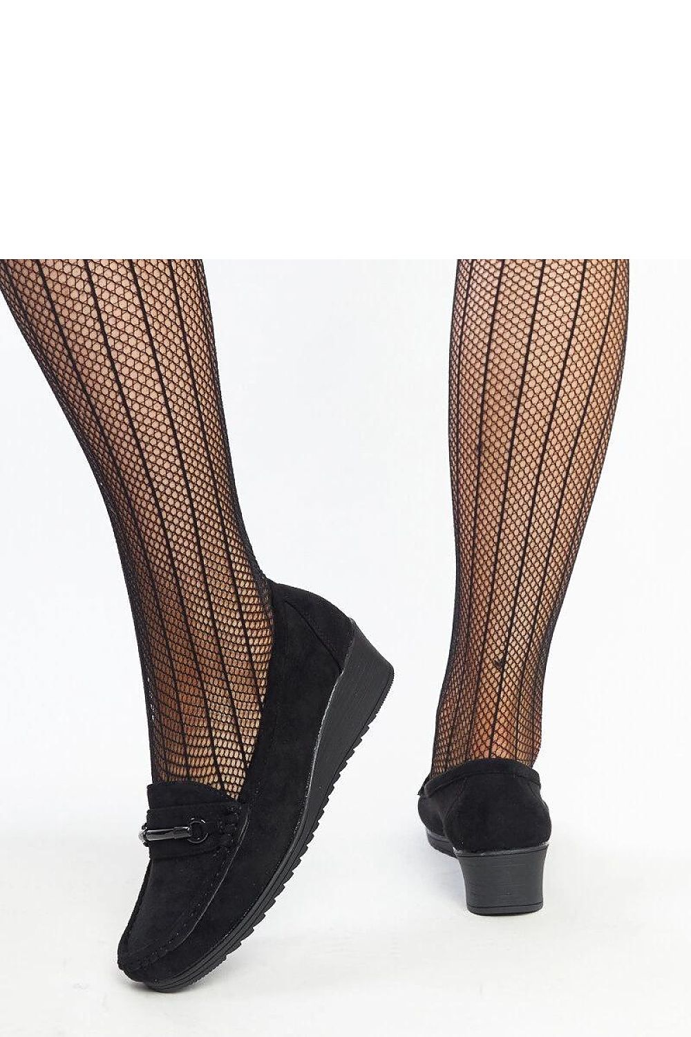 Elegant Solea black eco leather wedge moccasins, combining comfort and innovation for a modern look in sizes EU 36-41.