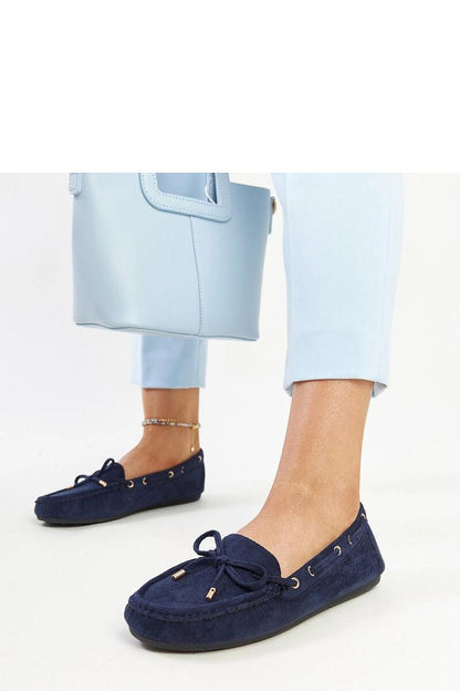 Stylish and comfortable navy suede moccasins by Solea, designed for women, combining eco-friendly materials with sophisticated flair.