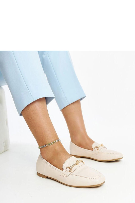 Solea light beige moccasins made from eco leather, showcasing a modern design perfect for summer, featuring a squared toe and slip-on comfort.