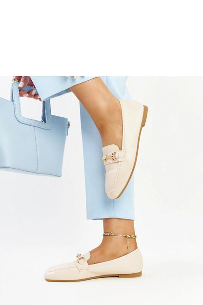 Comfortable Solea moccasins in elegant light beige, crafted from high-quality eco leather with a chic squared toe silhouette.