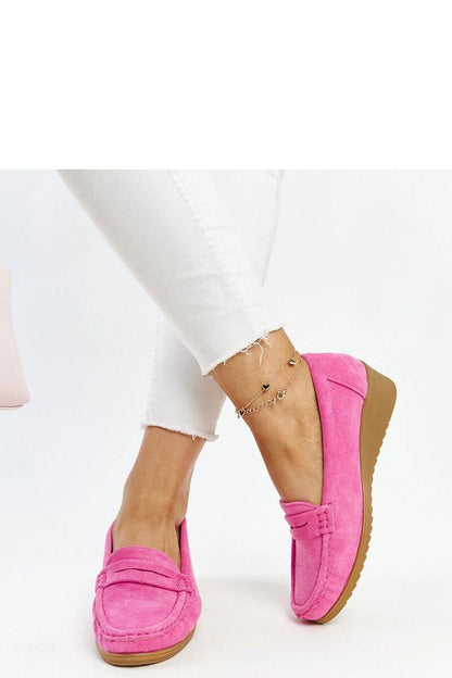 Elegant blue suede wedge loafers Sakena by Solea, showcasing a stylish slip-on design with a small almond-shaped toe, perfect for comfortable wear.