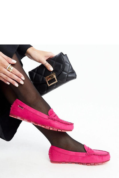 Solea dark pink suede loafers Nafisah displayed against a soft backdrop, emphasizing their modern elegance and slip-on convenience for refined fashion.