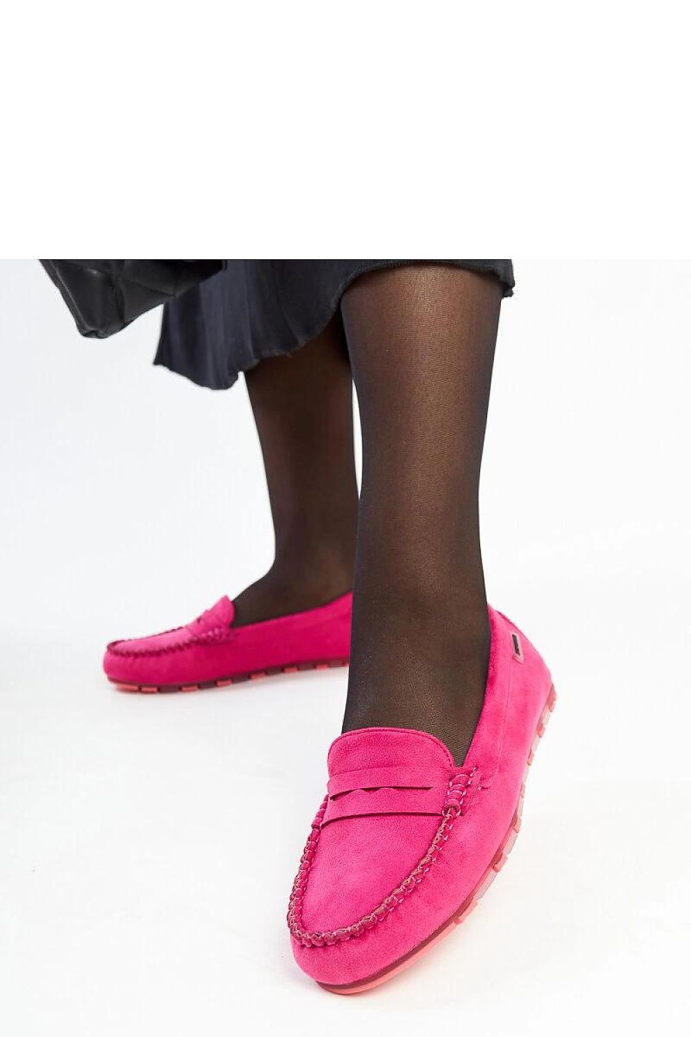 Luxurious dark pink suede loafers Nafisah by Solea, showcasing slip-on design with elegant rounded toe and rubber sole for excellent grip, available in EU sizes 36-41 and US sizes 5.5-10.5.