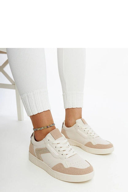 Top view of Solea women's black-and-white glitter sneakers, emphasizing lace-up style and the shimmering glitter detail for a chic look.