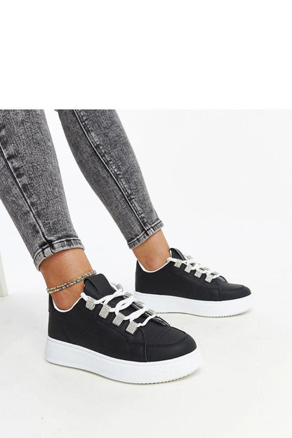 Solea Black Eco Leather Sneakers in size EU 36-41 featuring a stylish thick sole design, perfect for comfort and elegance.