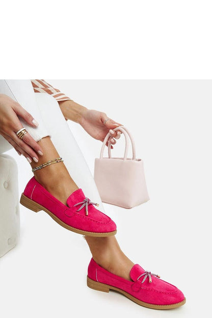 Solea eco leather dark pink loafers featuring a decorative bow, ideal for fashionable looks in sizes EU 36-41.