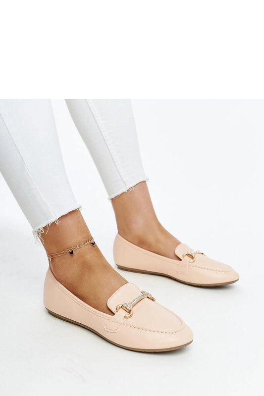 Luxury beige Paddy loafers by Solea, crafted from eco-friendly leather, showcasing elegant rhinestones and almond-shaped toe design.