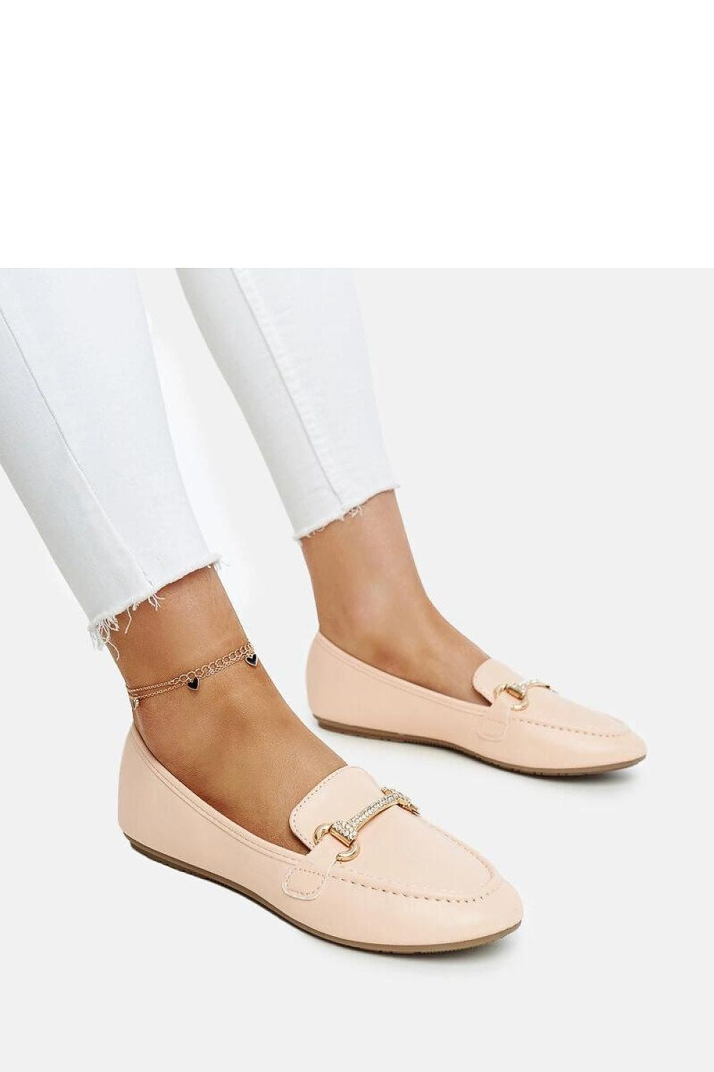 Elegant luxury beige paddy loafers by Solea, made from eco-friendly leather, adorned with rhinestones, perfect for summer style and comfort, available in US sizes 5.5-10.5.
